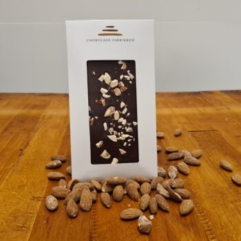 Mørk chokolade med saltede mandler