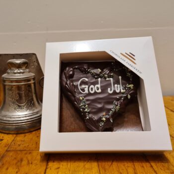 "God jul" marcipan hjerte