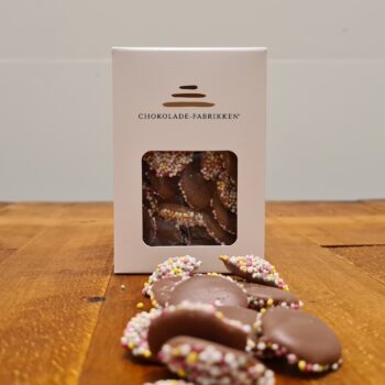 Harlekinknapper i lys chokolade